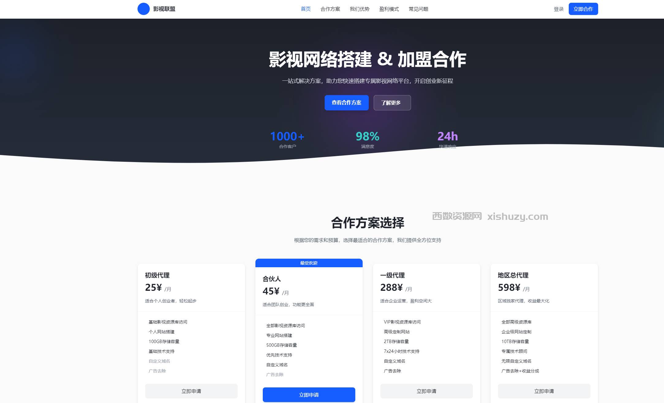 自动适应个人官方网站引导页博客网页工作室引导HTML模版源码